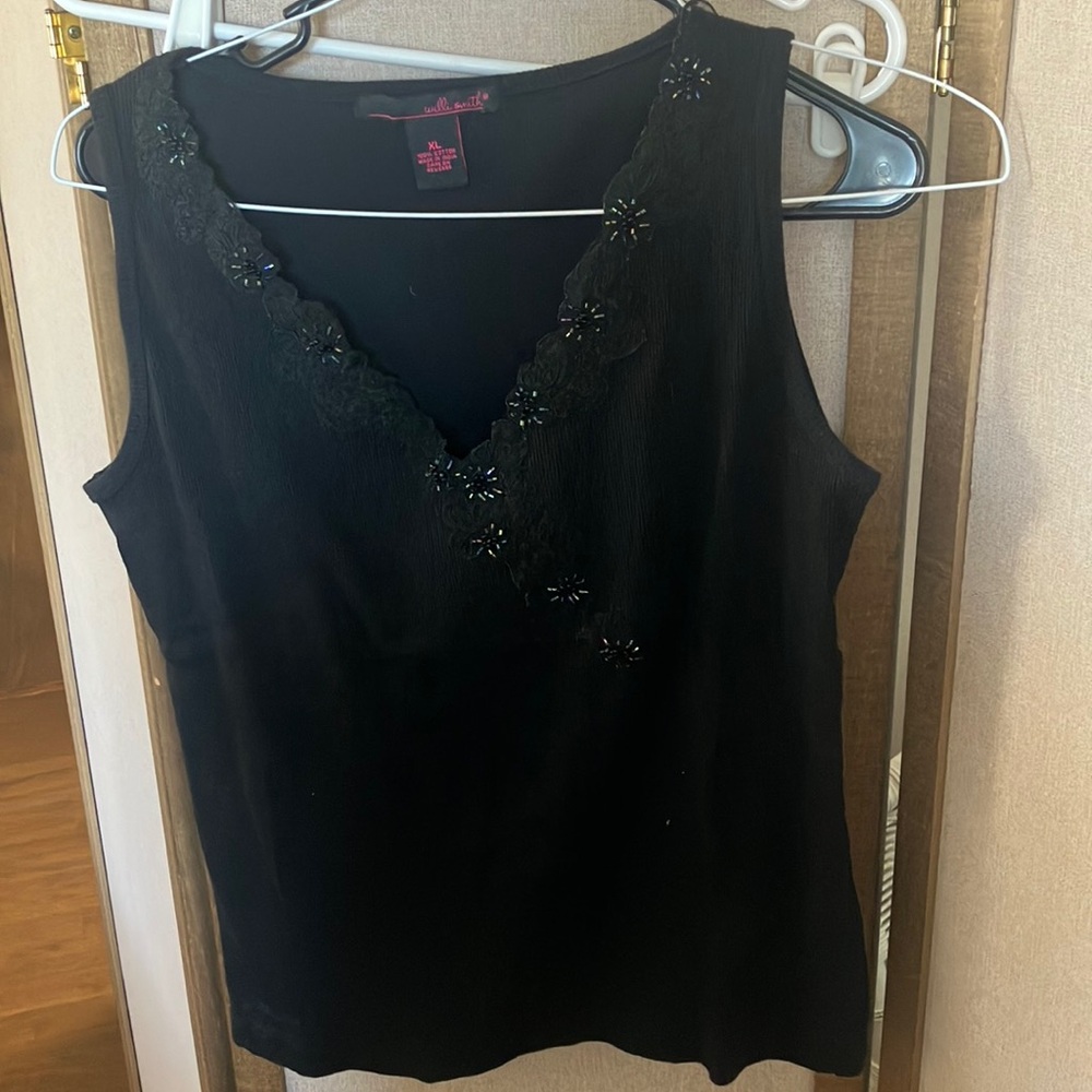 FINAL MARKDOWN Willi smith Elegant Black Sleeveless Top xl